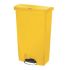 Rubbermaid Slim Jim Step On Bin Front Pedal 68Ltr Yellow