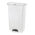 Rubbermaid Slim Jim Step On Bin Front Pedal 68Ltr White