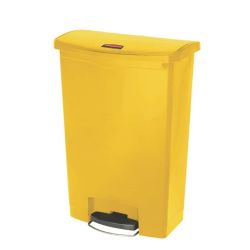 Rubbermaid Slim Jim Step On Bin Front Pedal 90Ltr Yellow