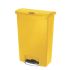 Rubbermaid Slim Jim Step On Bin Front Pedal 90Ltr Yellow