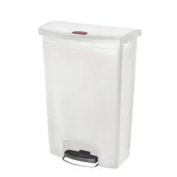 Rubbermaid Slim Jim Step On Bin Front Pedal 90Ltr White