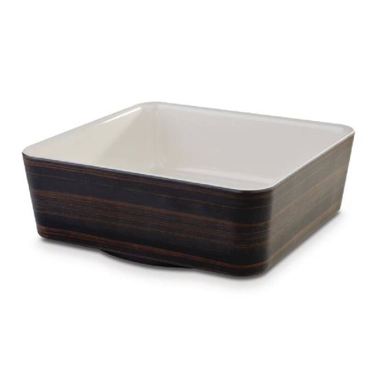 APS Plus Melamine Square Bowl Oak And Cream 1.5 Ltr URO CW690