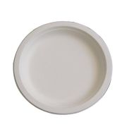 Fiesta Green Compostable Bagasse Plates Round 179mm (Pack Of 50)
