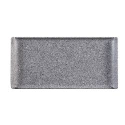 Churchill Melamine Rectangular Trays Granite 300mm (Pack Of 6)