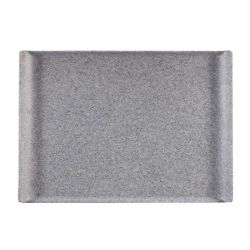 Churchill Melamine GN 1/1 Rectangular Trays Granite 530mm (Pack Of 2)