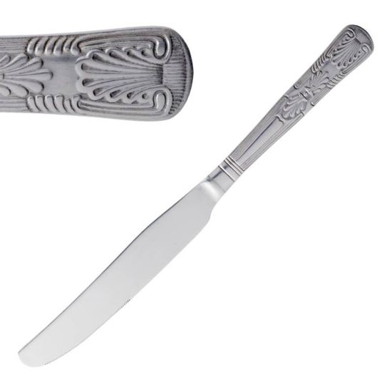 Olympia Kings Solid Handle Table Knife Box of 12 URO D682 Olympia Kings Solid Handle Table Knife Box of 12 URO D682