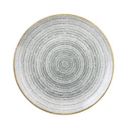 Churchill Studio Prints Homespun Stone Grey Coupe Plate 288mm (Pack Of 12)
