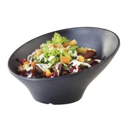 APS Zen Melamine Round Sloped Bowl Black 800ml APS Zen Melamine Round Sloped Bowl Black 800ml
