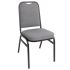 Bolero Steel Banquet Chairs Square Back With Grey Plain Cloth (Pack Of 4)