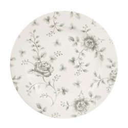 Churchill Vintage Prints Rose Chintz Profile Plates Grey 210mm (Pack Of 6)