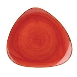 Churchill Stonecast Triangle Plate Berry Red 229mm (Pack Of 12)