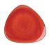 Churchill Stonecast Triangle Plate Berry Red 192mm (Pack Of 12)