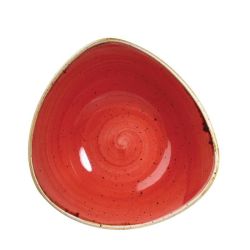 Churchill Stonecast Triangle Bowl Berry Red 235mm (Pack Of 12)