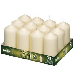 Ivory Pillar Tall Candles 130mm (Pack Of 12) Ivory Pillar Tall Candles 130mm (Pack Of 12)