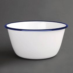 Olympia Enamel Pudding Bowls 155mm (Pack Of 6)