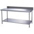 Parry Fully Welded Stainless Steel Wall Table With Undershelf 1200x600mm