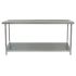 Parry Fully Welded Stainless Steel Centre Table With Undershelf 600x600mm