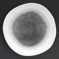 Churchill Studio Prints Raku Round Trace Plates Quartz Black 264mm (Pack Of 12)