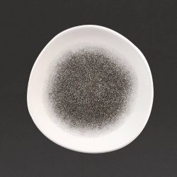 Churchill Studio Prints Raku Round Trace Plates Quartz Black 210mm (Pack Of 12)