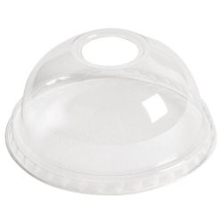 Plastico Domed Lids With Hole 77mm (Pack Of 1000)