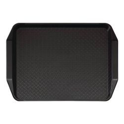 Cambro Polypropylene Handled Fast Food Tray Black 430mm Cambro Polypropylene Handled Fast Food Tray Black 430mm