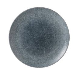 Churchill Studio Prints Raku Round Coupe Plate Topaz Blue 260mm (Pack Of 12)