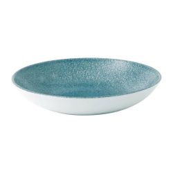 Churchill Studio Prints Raku Round Coupe Bowl Topaz Blue 182mm (Pack Of 12) Churchill Studio Prints Raku Round Coupe Bowl Topaz Blue 182mm (Pack Of 12)