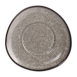 Olympia Mineral Triangular Cappuccino Saucer Grey Stone 150mm (Pack Of 6)