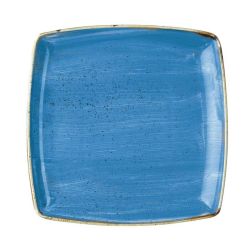 Churchill Stonecast Deep Square Plate Cornflower Blue 265mm (Pack Of 6)
