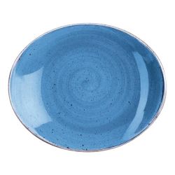 Churchill Stonecast Oval Plate Cornflower Blue 197 X 160mm (Pack Of 12)