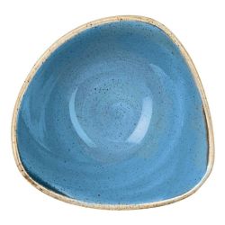 Churchill Stonecast Triangle Bowl Cornflower Blue 184mm (Pack Of 12)