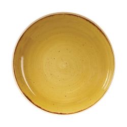 Churchill Stonecast Round Coupe Bowl Mustard Seed Yellow 248mm (Pack Of 12)