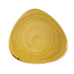 Churchill Stonecast Triangle Plate Mustard Seed Yellow 311mm (Pack Of 6)