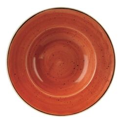Churchill Stonecast Round Wide Rim Bowl Spiced Orange 277mm (Pack Of 12)
