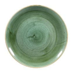 Churchill Stonecast Round Coupe Plates Samphire Green 260mm (Pack Of 12)