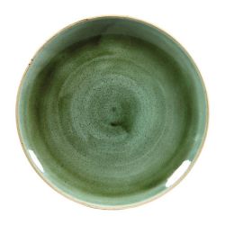 Churchill Stonecast Round Coupe Plates Samphire Green 217mm (Pack Of 12)