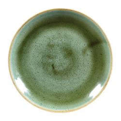 Churchill Stonecast Round Coupe Plates Samphire Green 165mm (Pack Of 12)