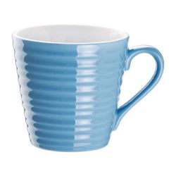 Olympia Café Aroma Mugs Blue 340ml (Pack Of 6)