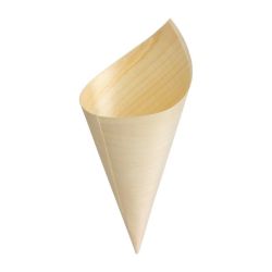 Fiesta Green Biodegradable Wooden Cones 75mm (Pack Of 100) Fiesta Green Biodegradable Wooden Cones 75mm (Pack Of 100)