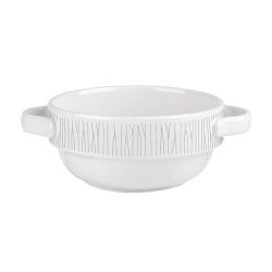 Churchill Bamboo Handled Stacking Soup Bowl 14oz (Pack Of 6)