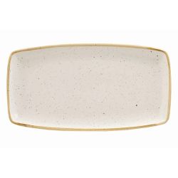Churchill Stonecast Rectangular Plate Barley White 350 X 185mm