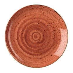 Churchill Stonecast Round Coupe Plate Spiced Orange 200mm (Pack Of 12)