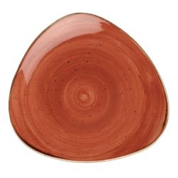 Churchill Stonecast Triangle Plate Spiced Orange 315mm (Pack Of 6)