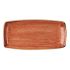 Churchill Stonecast Rectangular Plate Spiced Orange 350 X 185mm