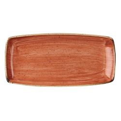 Churchill Stonecast Rectangular Plate Spiced Orange 295 X 150mm