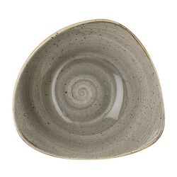 Churchill Stonecast Triangle Bowl Peppercorn Grey 265mm (Pack Of 12)