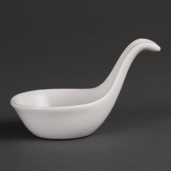 Olympia Miniature Spoon Shape Dipping Bowls 57x 57mm Box of 12 URO DK801 Olympia Miniature Spoon Shape Dipping Bowls 57x 57mm Box of 12 URO DK801