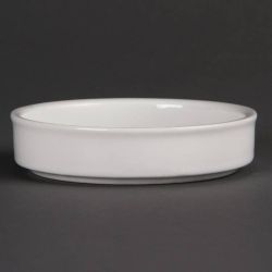 Olympia Mediterranean Stackable Dishes White 102mm (Pack Of 6)
