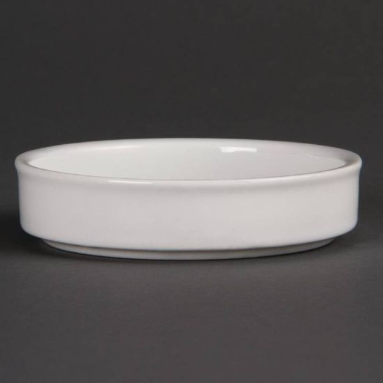 Olympia Mediterranean Stackable Dishes White 102mm Box of 6 URO DK827