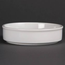 Olympia Mediterranean Stackable Dishes White 134mm (Pack Of 6)